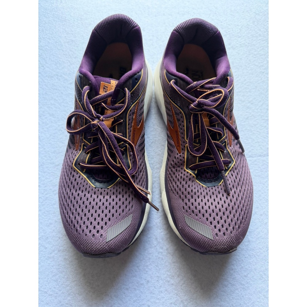Brooks Ghost 12 Womens Running Shoes Purple Orange Preowned Size 8.5 - Picture 2 of 9